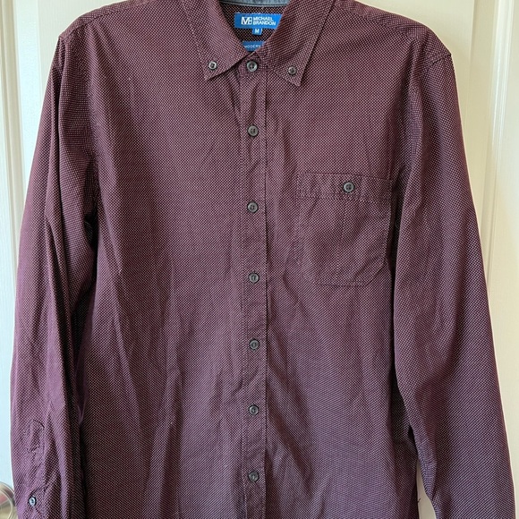 MICHAEL BRANDON Modern Fit Casual Dress Up Shirt Size Medium - Picture 4 of 10